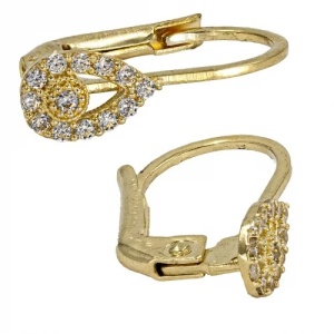 Bijuterii aur galben 14 K cercei colectie noua model LACRIMA - Img 3