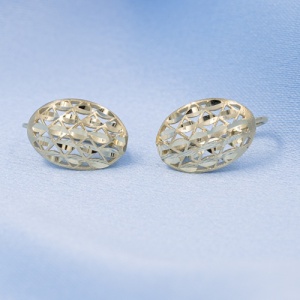 Bijuterii aur galben 14 K cercei colectie noua model OVAL - Img 4