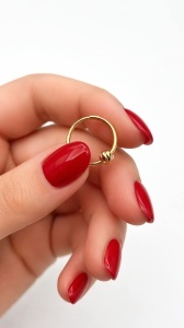 Bijuterii aur galben 14 K cercei copii colectie noua ITALIA model BILUTA - Img 2