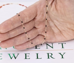 Bijuterii aur galben 14 K Colier colectie noua ITALIA model BLACK - Img 3