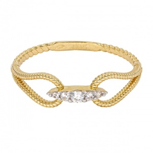 Bijuterii aur galben 14 K inel colectie noua model ABSTRACT