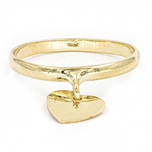 Bijuterii aur galben 14 K inel colectie noua model CHARM - INIMA R16