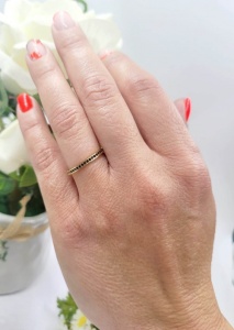 Bijuterii aur galben 14 K inele colectii noi ETERNITY - ONIX R 9 - Img 3