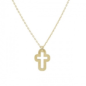 Bijuterii aur galben 14 K lant cu pandantiv colectie noua model CRUCE