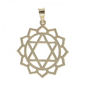Bijuterii aur galben 14 K pandantiv lucrat manual colectie noua model CHAKRA INIMII - ANAHATA