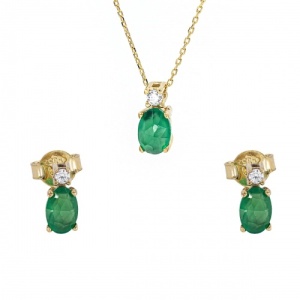 Bijuterii aur galben 14 K Set colectie noua ITALIA model OVAL