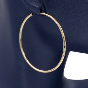 Bijuterii aur galben cercei colectie noua ITALIA model CREOLI 3.8 cm - Img 2