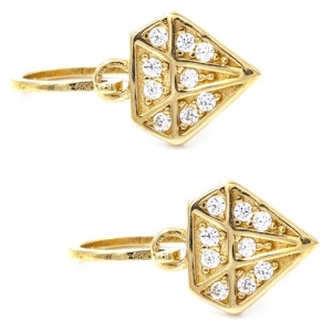 Bijuterii aur galben cercei copii colectie noua DIAMOND
