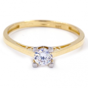 Bijuterii aur galben inele de logodna colectii noi model SOLITAIRE - R19