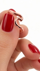 Bijuterii aur roz 14 K inel colectie noua model ABSTRACT