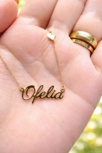 Bijuterii personalizate aur 14 K model LANT CU NUME