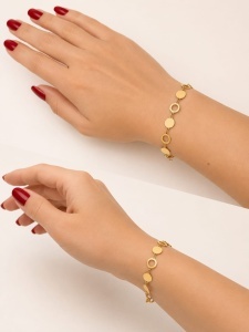 Bratara aur galben 14 K colectie ITALIA model BANUT - Img 2