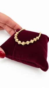 Bratara aur galben 14 K colectie ITALIA model BILUTE SATINATE - Img 2
