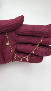 Bratara aur galben 14 K colectie ITALIA model CRUCE
