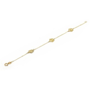 Bratara aur galben 14 K colectie ITALIA model FLOARE - FATETATA - Img 2