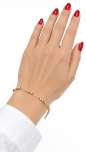 Bratara aur galben 14 K colectie ITALIA model GEOMETRIC