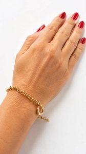 Bratara aur galben 14 K colectie ITALIA model INIMA - Img 2