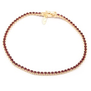 Bratara aur galben 14 K colectie ITALIA model TENIS - RED