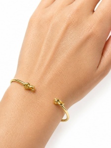 Bratara fixa aur galben 14 K colectie ITALIA model NODURI