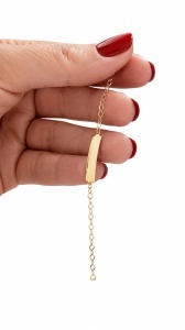 Bratara pentru copii aur galben 14 K model PLACUTA