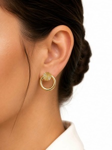 Cercei aur galben 14 K colectie ITALIA model CERC