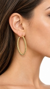 Cercei aur galben 14 K colectie ITALIA model CREOLI - RASUCITI