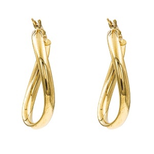 Cercei aur galben 14 K colectie ITALIA model CREOLI