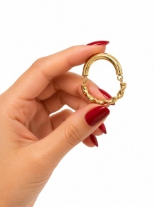 Cercei aur galben 14 K colectie ITALIA model CREOLI - Img 3