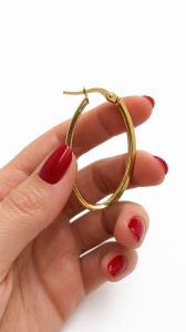 Cercei aur galben 14 K colectie ITALIA model CREOLI - Img 2