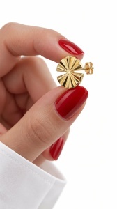 Cercei aur galben 14 K colectie ITALIA model EVANTAI - Img 2