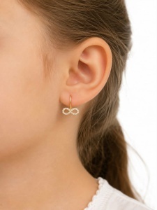 Cercei aur galben 14 K colectie ITALIA model INFINITY