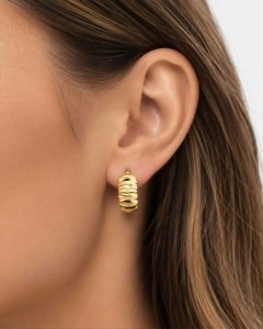 Cercei aur galben 14 K model FATETE