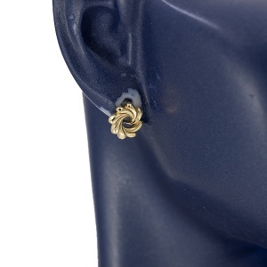 Cercei aur galben 14 K model FLOARE - Img 3
