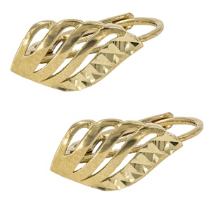 Cercei aur galben 14 K model GEOMETRIC