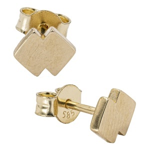Cercei aur galben 14 K model GEOMETRIC - Img 3