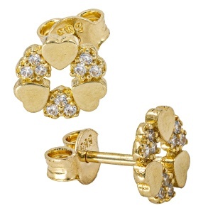 Cercei aur galben 14 K model INIMIOARE - Img 2