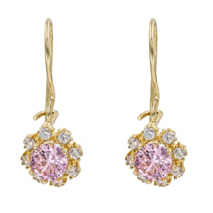 Cercei copii aur galben 14 K model FLORICICA