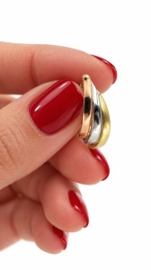 Cercei din aur 14 K colectie noua ITALIA model GEOMETRIC - Img 2