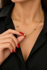 Colier aur galben 14 K colectie ITALIA model BILUTE - Img 3