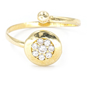 Inel copii aur galben 14 K model ROTUND