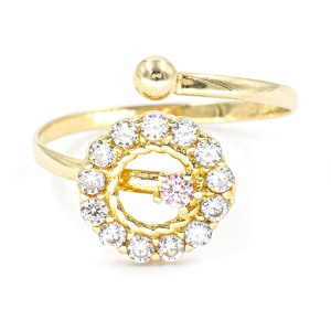 Inel copii aur galben 14 K model ROTUND