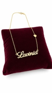 Lant cu nume aur galben 14 K model NUME - LAVINIA - Img 2