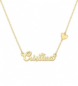 Lant cu pandantiv aur 14 K model NUME - CRISTINA - Img 2