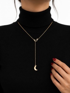 Lant cu pandantiv aur galben 14 K colectie GRECIA model SEMILUNA