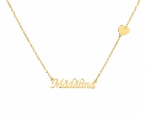 Lant cu pandantiv aur galben 14 K model NUME - MADALINA - Img 2