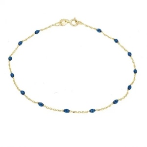 Bijuterii aur galben 14 K bratara mobila colectie noua ITALIA model BLUE - Img 3