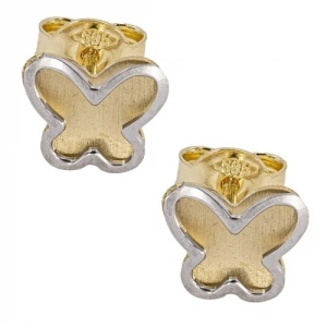 Bijuterii aur galben 14 K cercei colectie noua ITALIA model FLUTURAS - Img 2