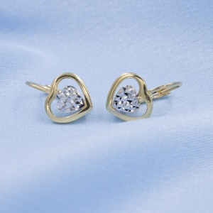 Bijuterii aur galben 14 K cercei colectie noua model INIMA - Img 5