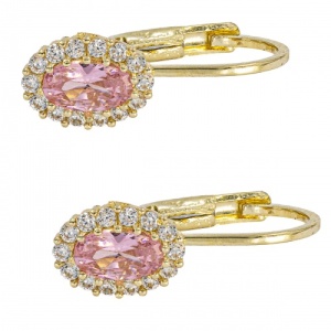 Bijuterii aur galben 14 K cercei colectie noua model OVAL