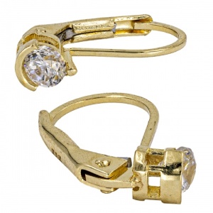 Bijuterii aur galben 14 K cercei colectie noua model PIETRICICA - Img 2